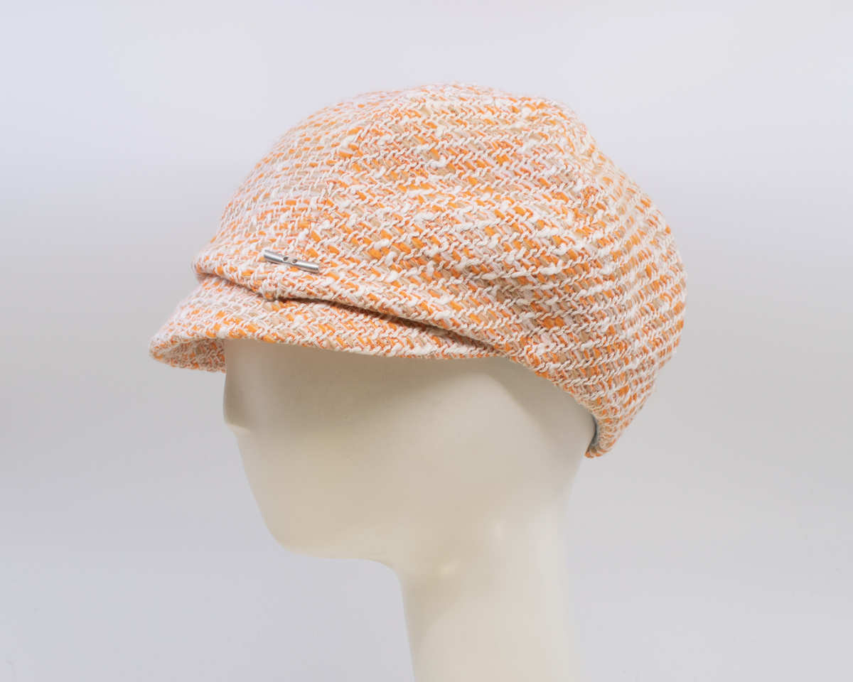 Cap Collection: Dyllan - Orange Tweed (Side View)