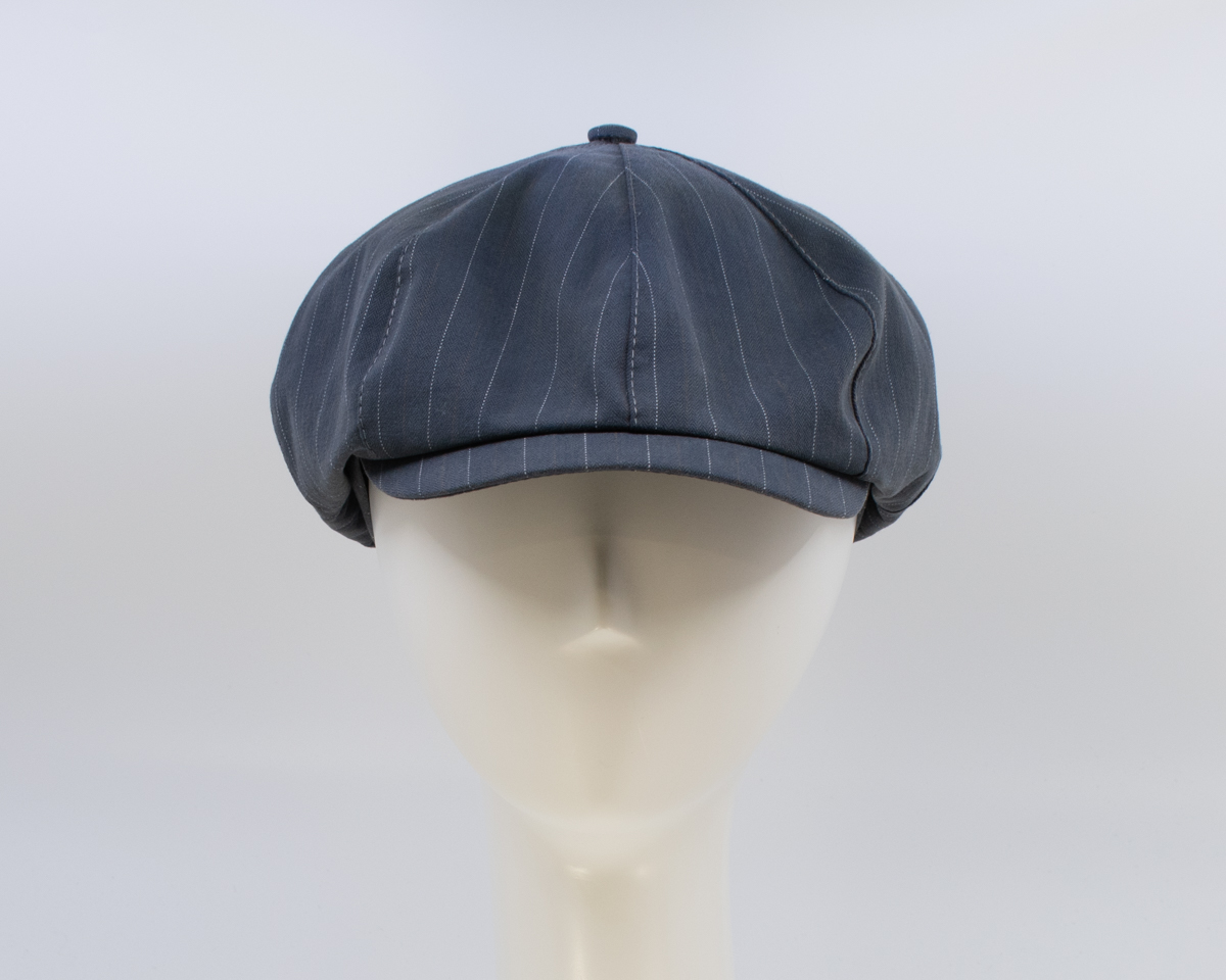 Cap Collection: Peaky Cap (Cotton) - Indigo Stripe