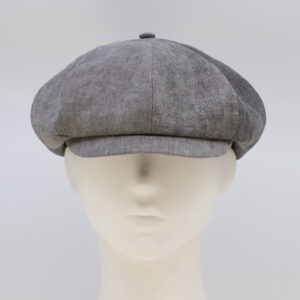 Cap Collection: Peaky Cap (Linen) (Mens) - Grey