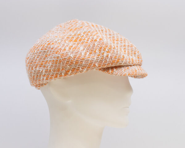 Cap Collection: Peaky Cap (Tweed) (Mens)- Orange (Side View 2)