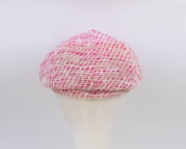 Cap Collection: Peaky Cap (Tweed) - Pink (Back View)