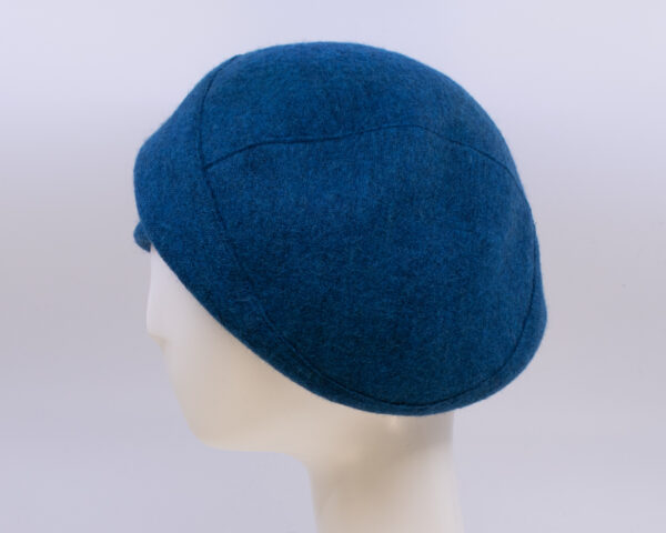 Boiled Wool: Beret - Azure (Side View)