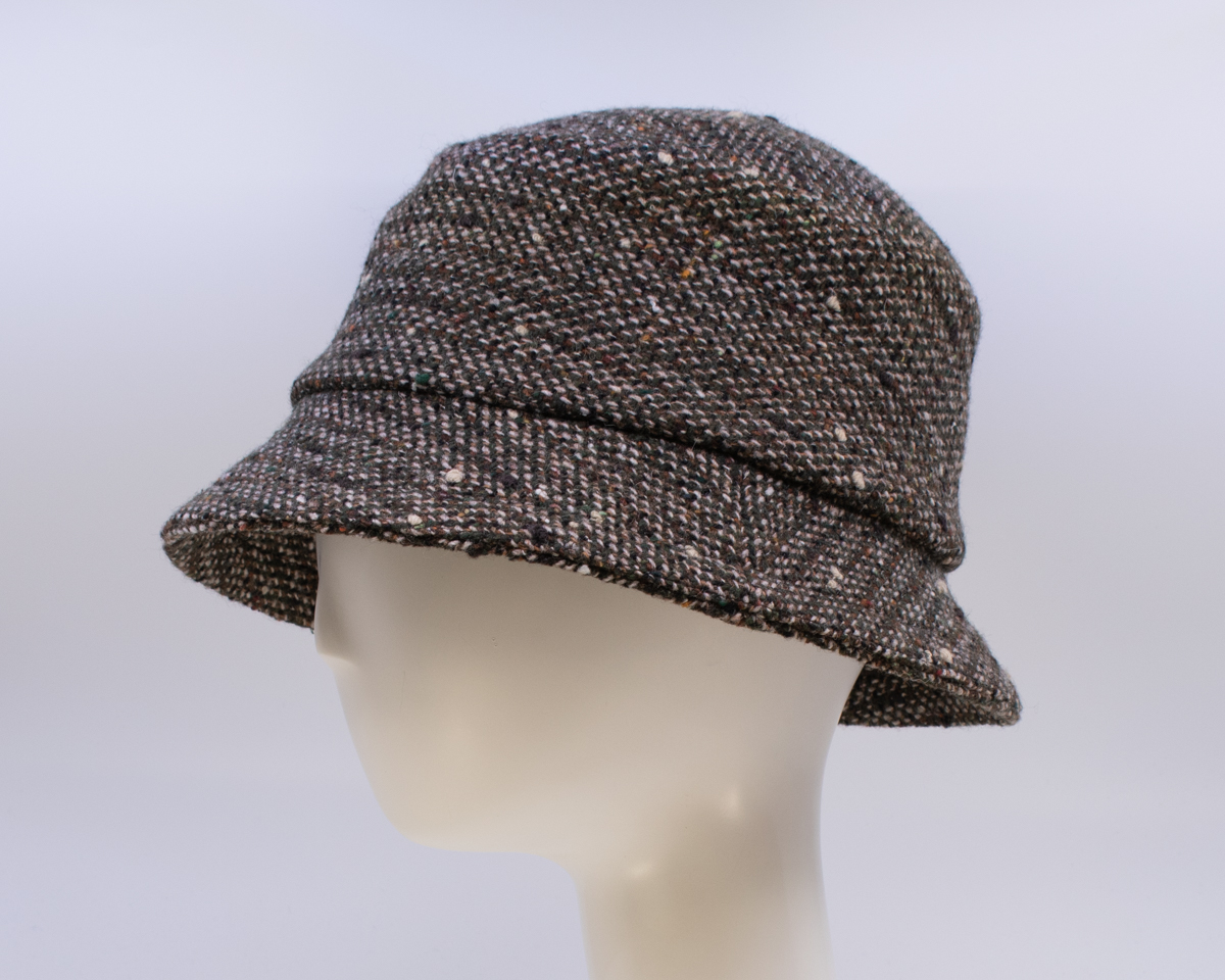 Green Tweeds: Avery - Olive Monodo (Side View)