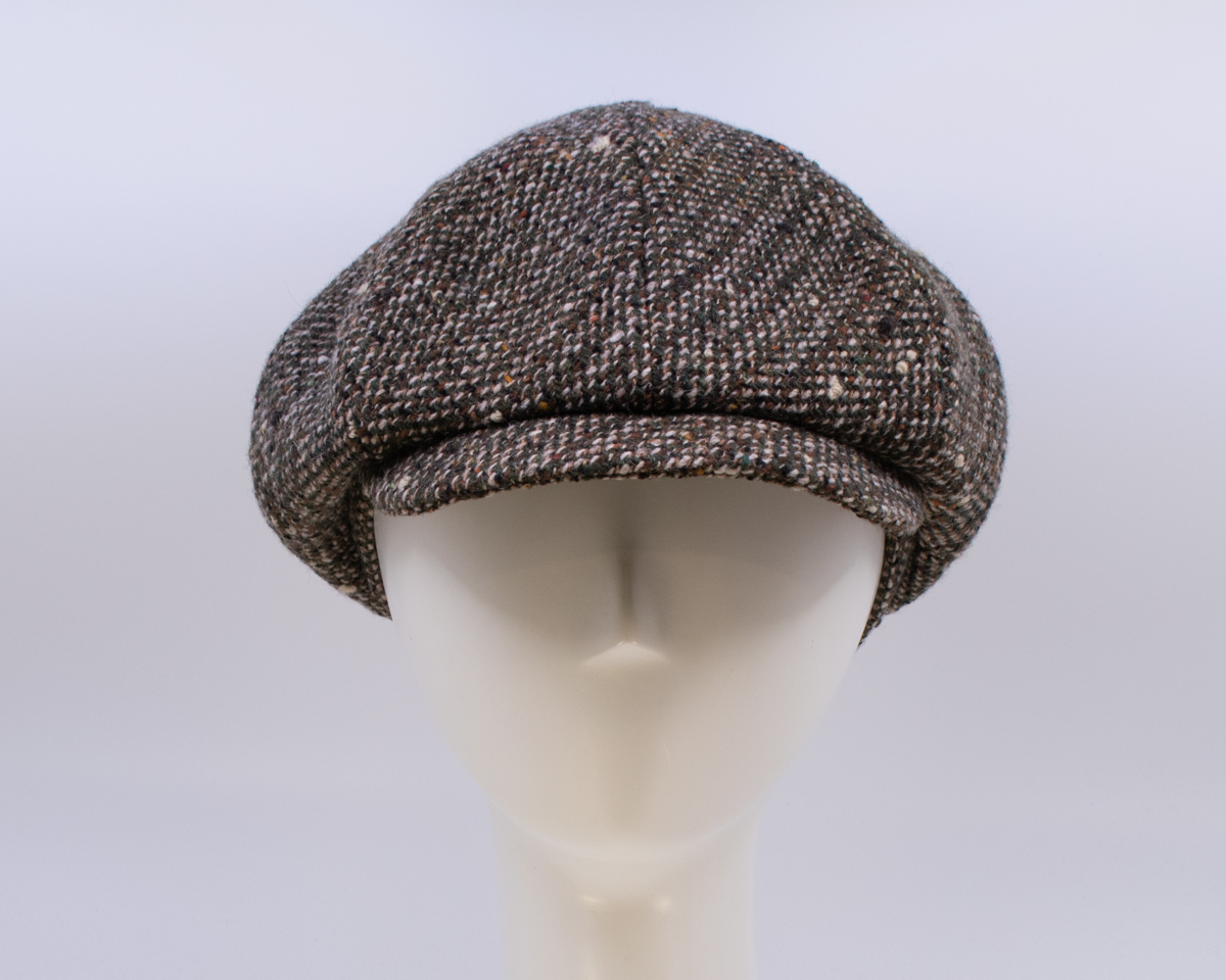 Green Tweeds: Peaky Cap - Olive Monodo (View 2)