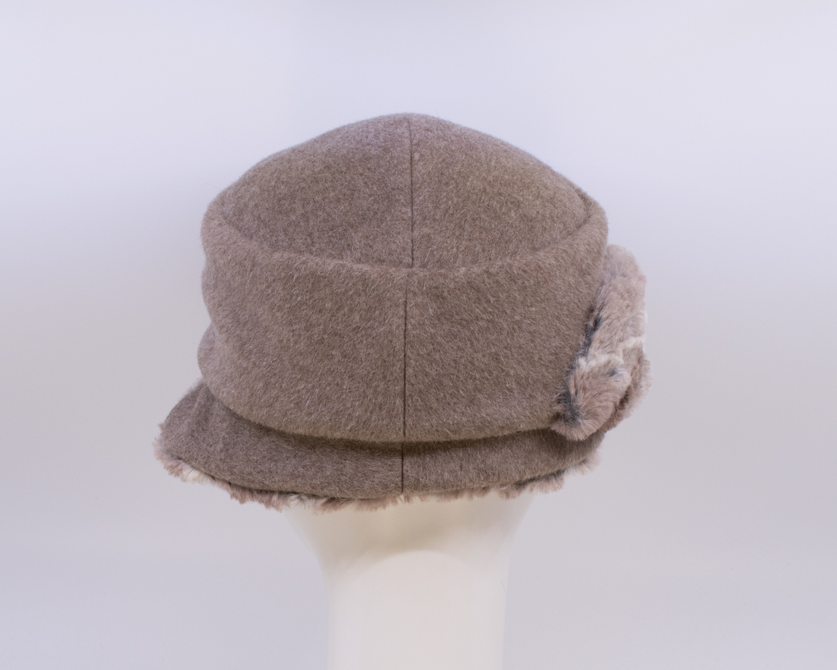 Neutral Zone: Lauren - Sand/Faux Fur (Back View)