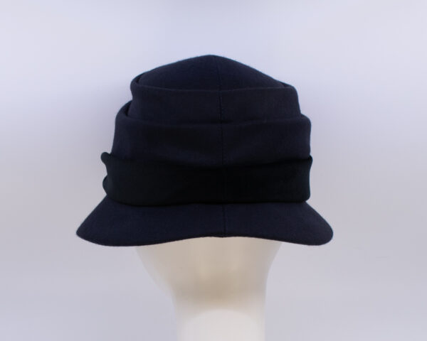 Wool Classic: Freda (Velvet) - Navy/Black (Back View)