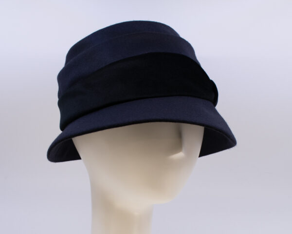 Wool Classic: Freda (Velvet) - Navy/Black (Side View 2)