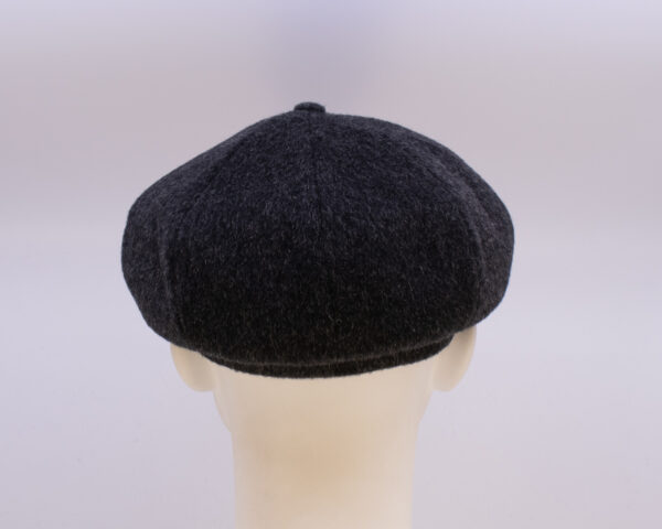 Mohair: Peaky Cap (Mens) - Charcoal (Back View)