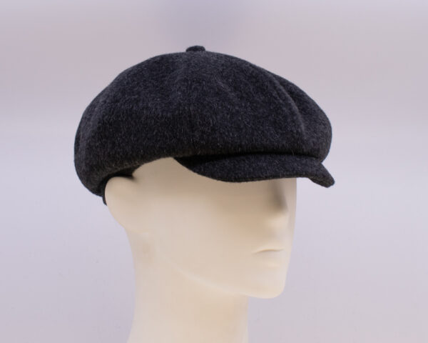 Mohair: Peaky Cap (Mens) - Charcoal (Side View 2)