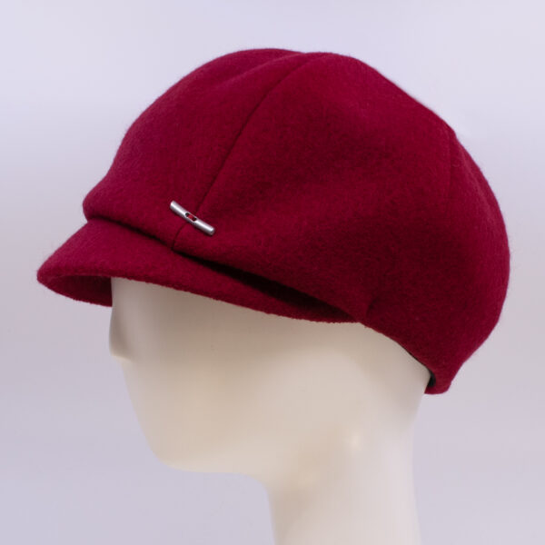 Boiled Wool: Dyllan - Ruby (Side View)
