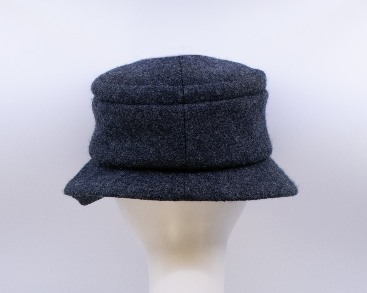 Boiled Wool: Grace - Heather Grey (Back View)