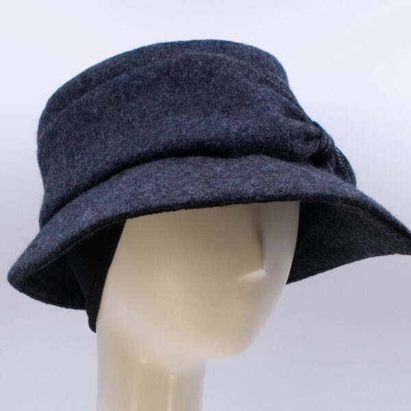 Boiled Wool: Grace - Heather Grey (Side View 2) (Ear Cuff)