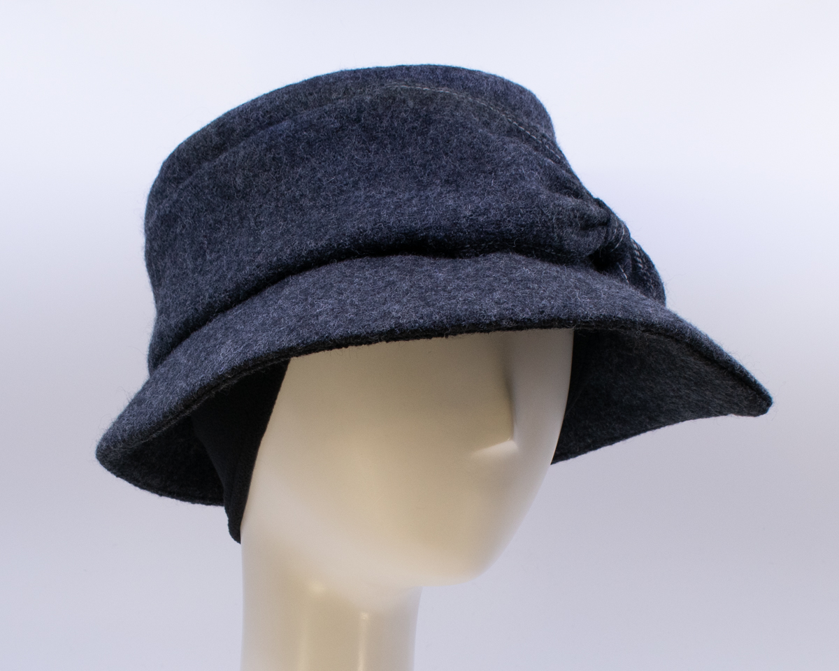 Boiled Wool: Grace - Heather Grey (Side View 2) (Ear Cuff)