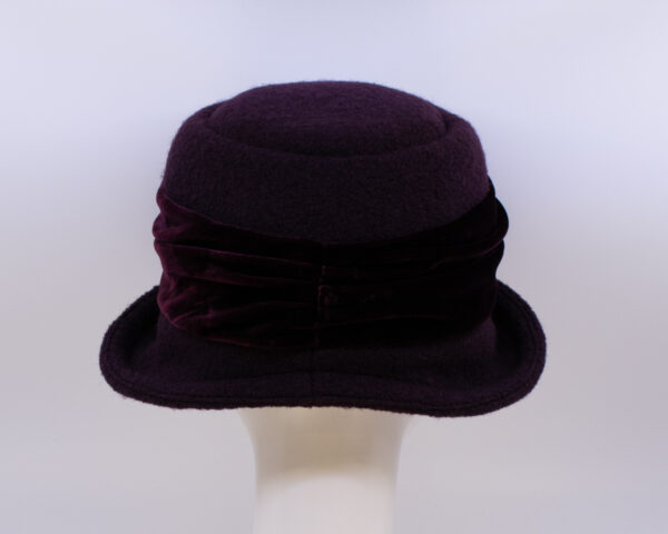 Boiled Wool: Jeanette - Aubergine/Aubergine (Velvet) (Back View)