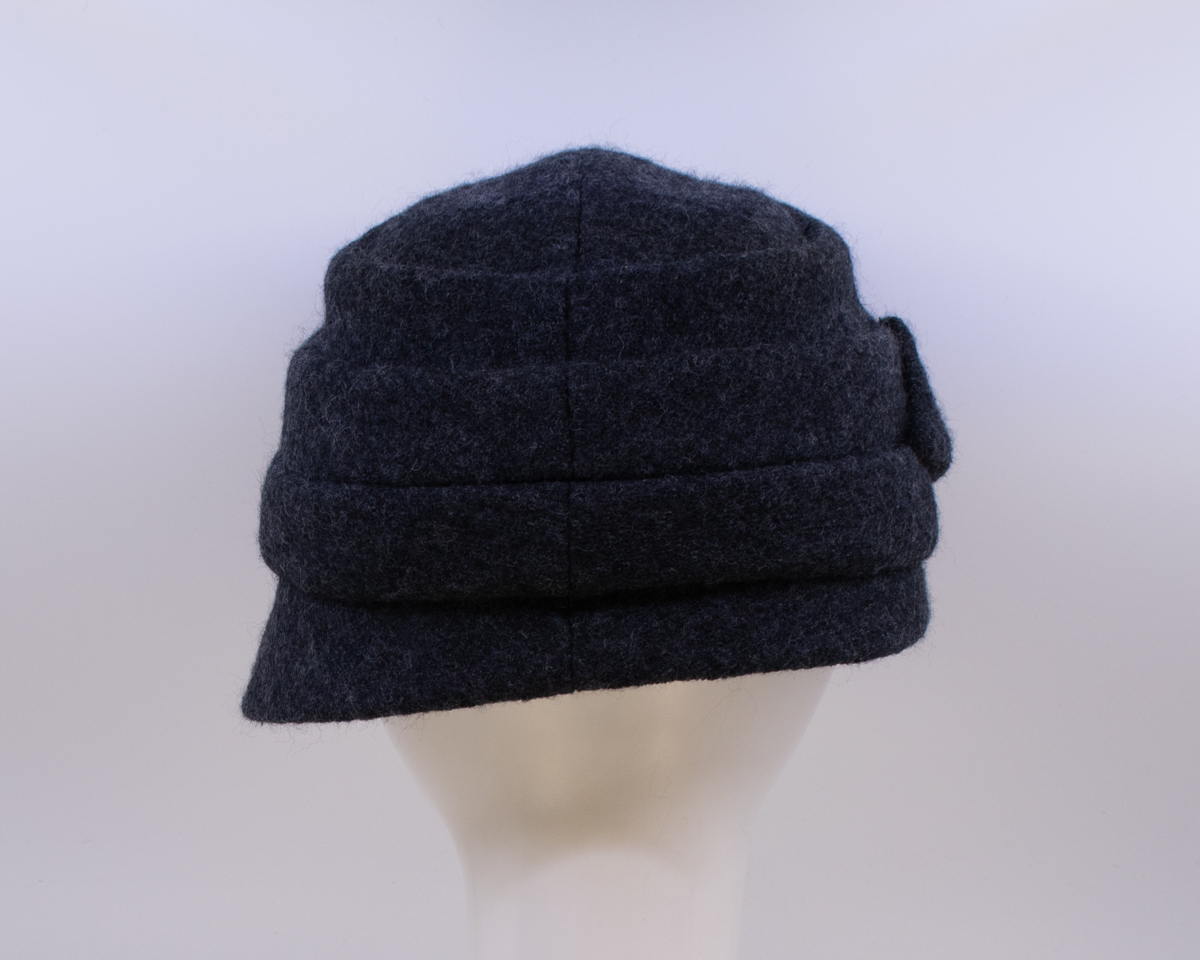 Boiled Wool: Lexi - Heather Grey (Back View)