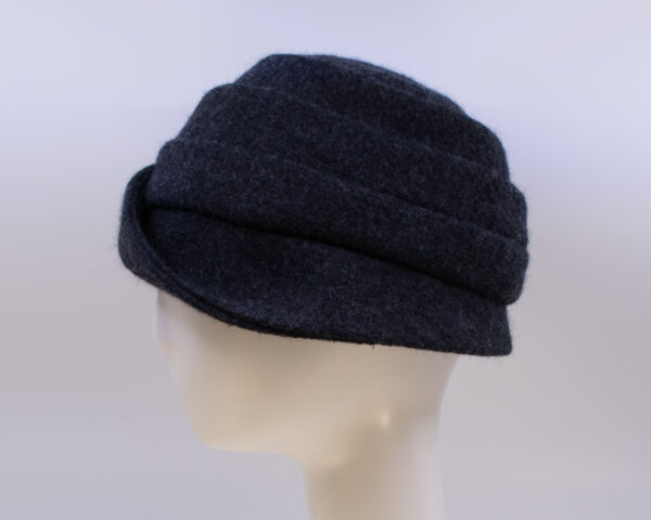 Boiled Wool: Lexi - Heather Grey (Side View)