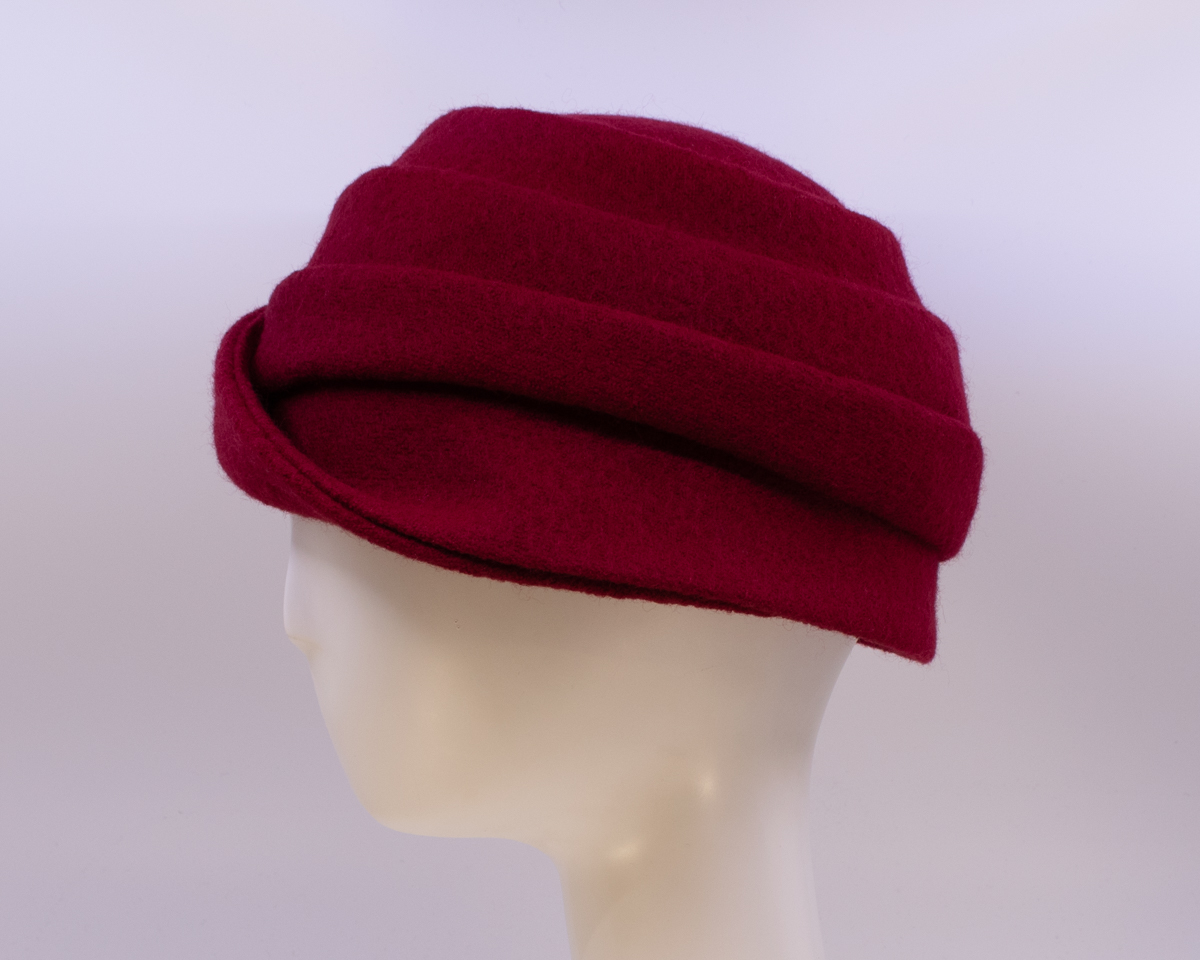 Boiled Wool: Lexi - Ruby (Side View)