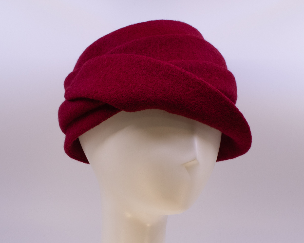 Boiled Wool: Lexi - Ruby (Side View 2)