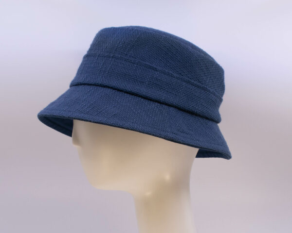 Indigo: Finley - Navy Burlap (Side View)