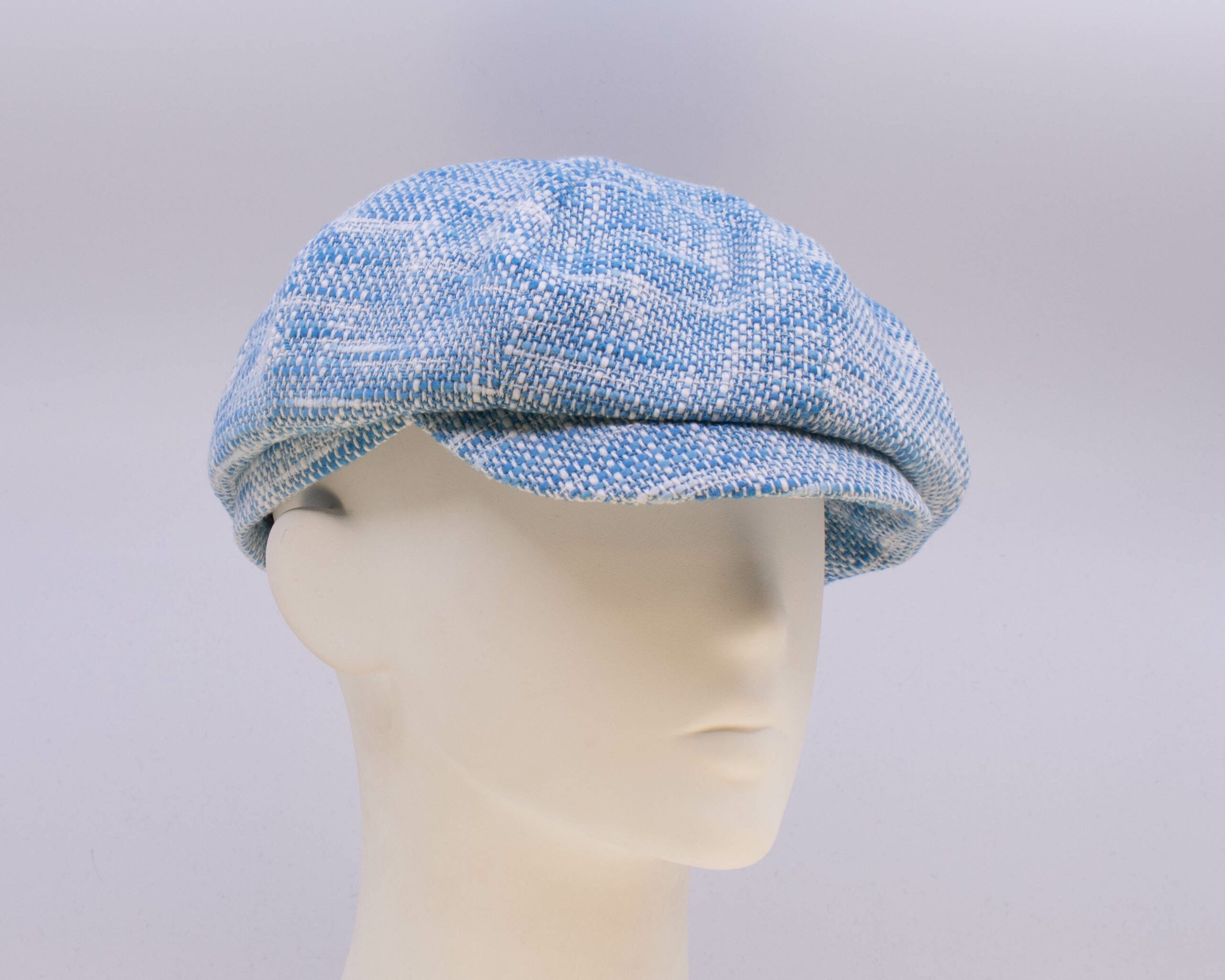 Indigo: Peaky Cap (Mens) - Sky Tweed (Side View 2)