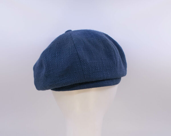 Indigo: Peaky Cap - Navy Burlap (Back View)