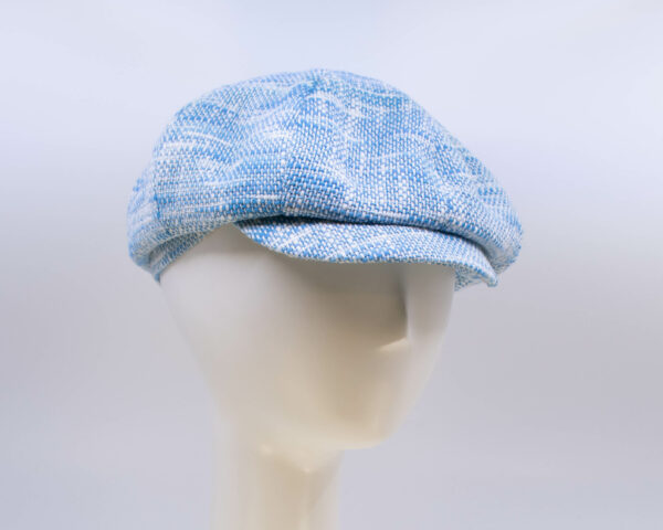 Indigo: Peaky Cap - Sky Tweed (Side View 2)