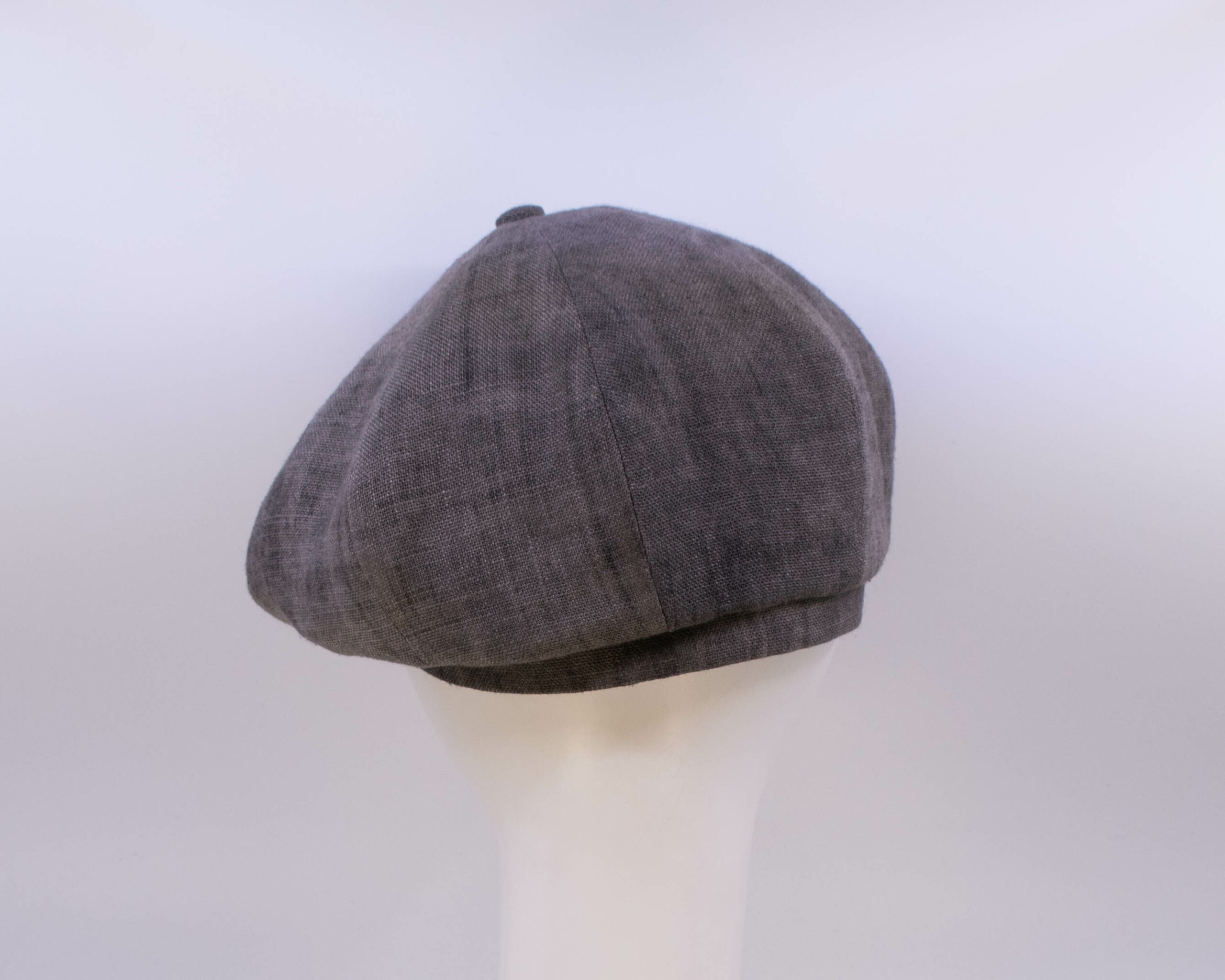 Rose Garden: Peaky Cap - Rose Brown (Linen) (Back View)