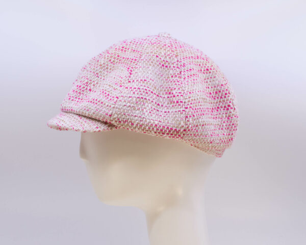 Rose Garden: Peaky Cap - Rose Tweed (Side View)