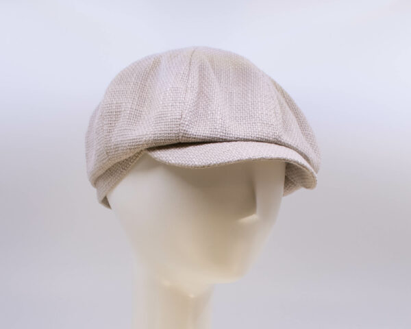 Rose Garden: Peaky Cap - Taupe Burlap (Side View 2)