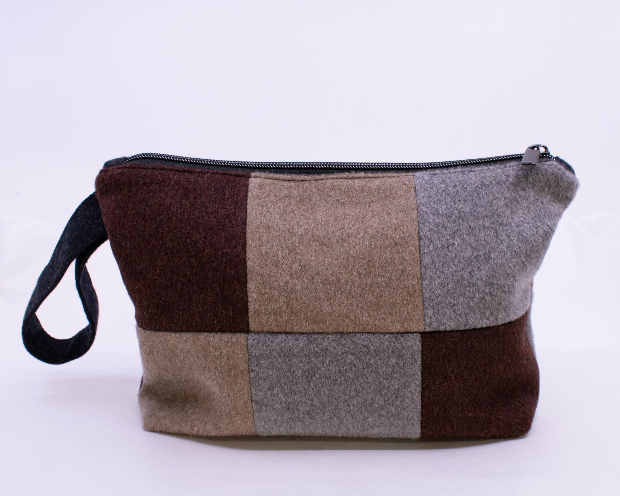 Patchwork Handbag - Neutrals/Grey
