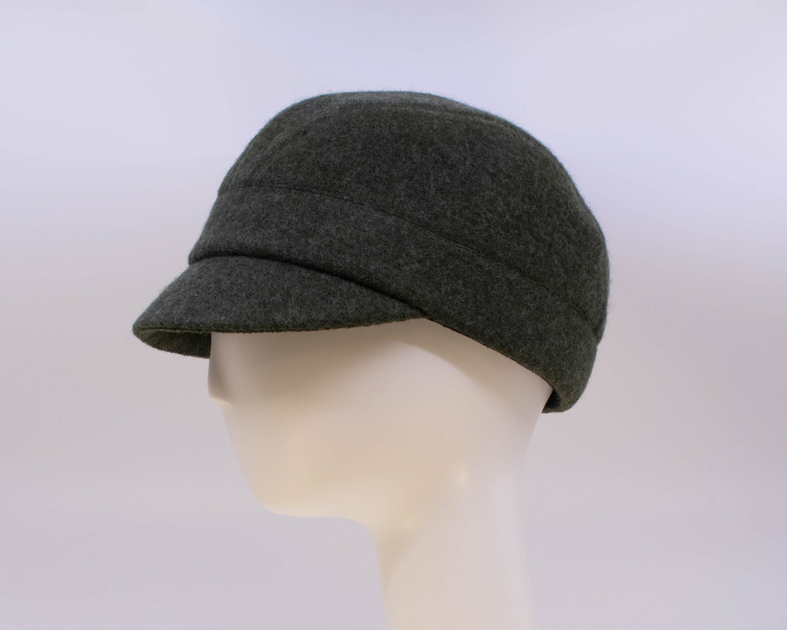 Boiled Wool: Casey - Loden (Side View)