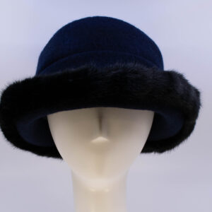 Boiled Wool: Stella - Navy/Sochi (Faux Fur)