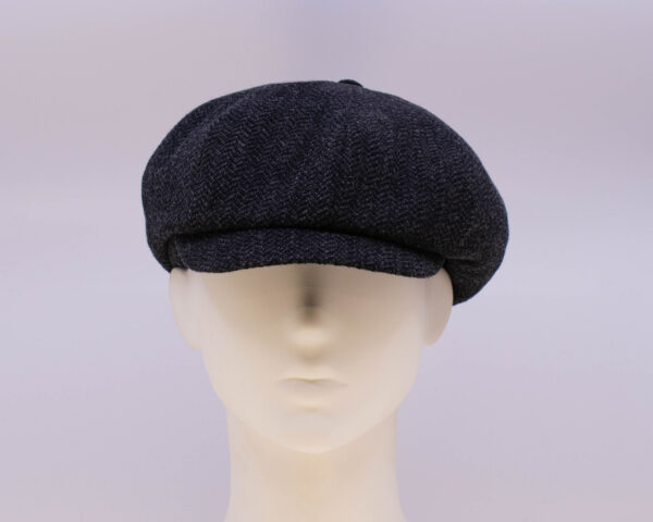 Graphite: Peaky Cap (Mens) - Herringbone