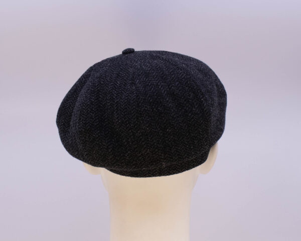 Graphite: Peaky Cap (Mens) - Herringbone (Back View)