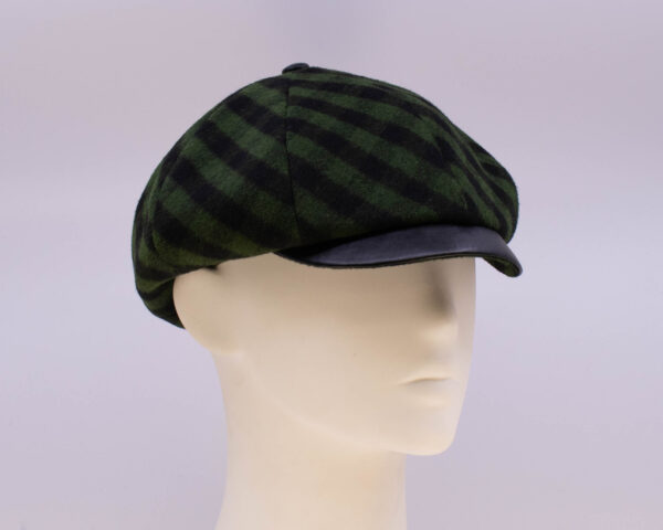 Hunter Check: Peaky Cap (Mens) - Check (Side View 2)