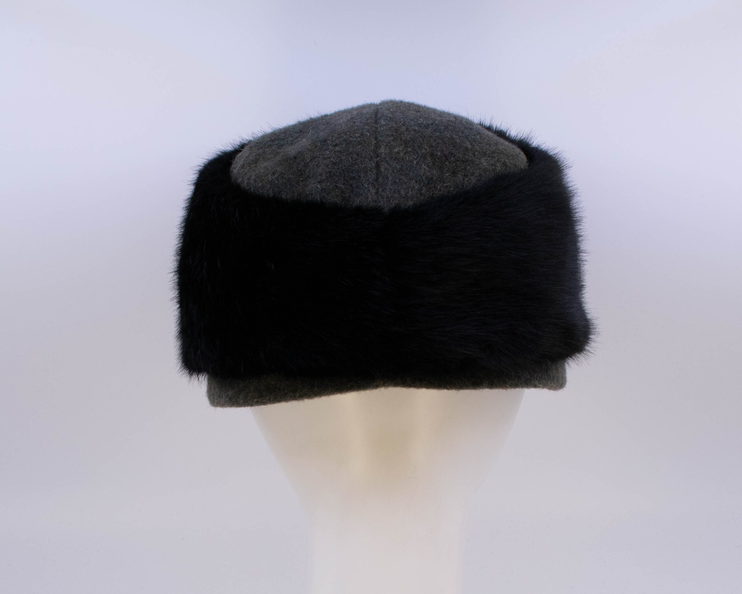Mohair: Trapper Jane - Loden/Sochi (Faux Fur) (Back View)