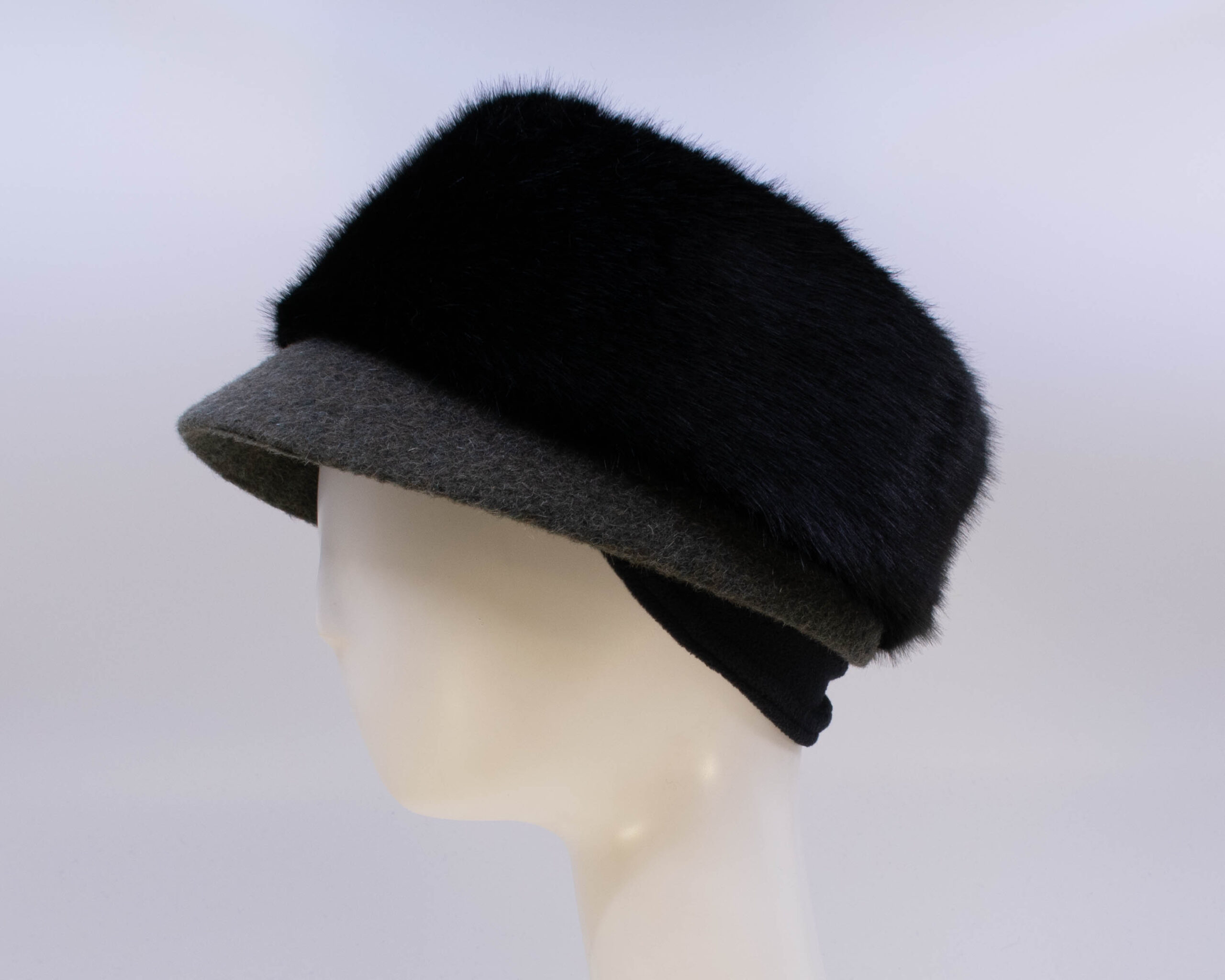 Mohair: Trapper Jane - Loden/Sochi (Faux Fur) (Side View Ear Cuff)