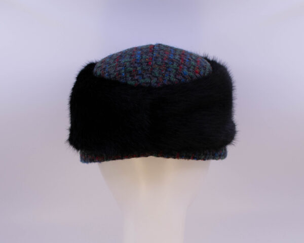 Mohair: Trapper Jane - Tweed/Sochi (Faux Fur) (Back View)