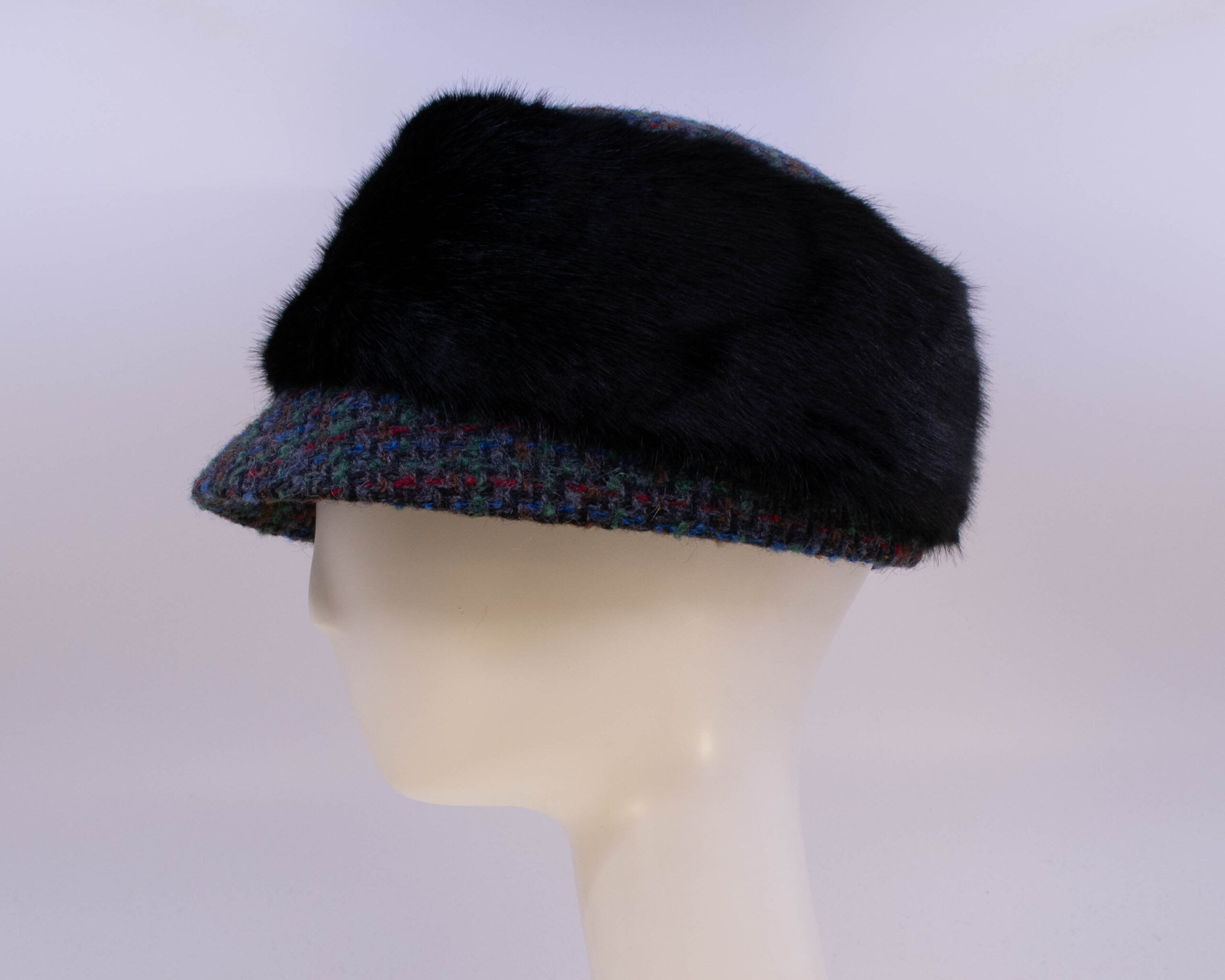 Mohair: Trapper Jane - Tweed/Sochi (Faux Fur) (Side View)