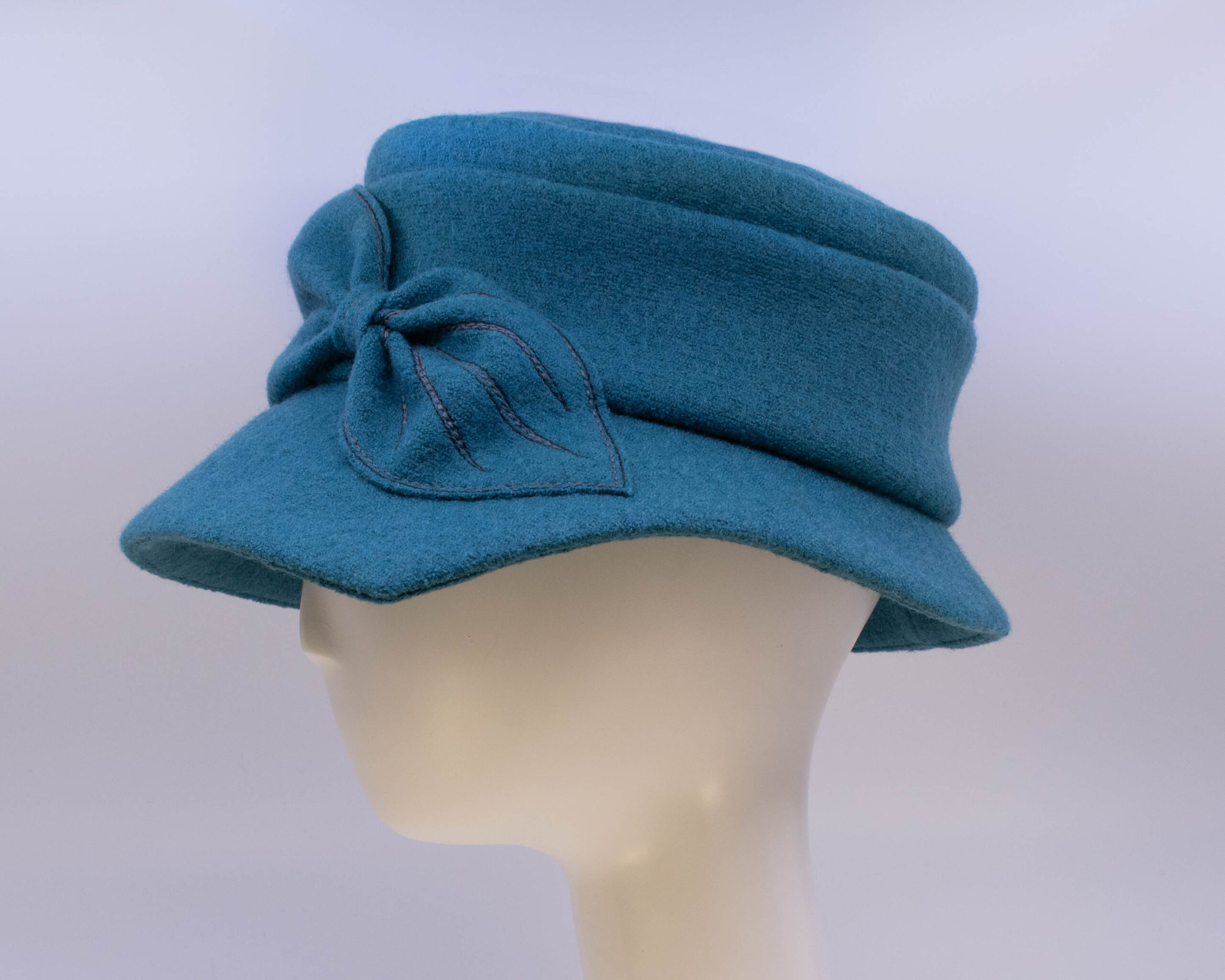 Boiled Wool: Grace - Aqua (Side View)
