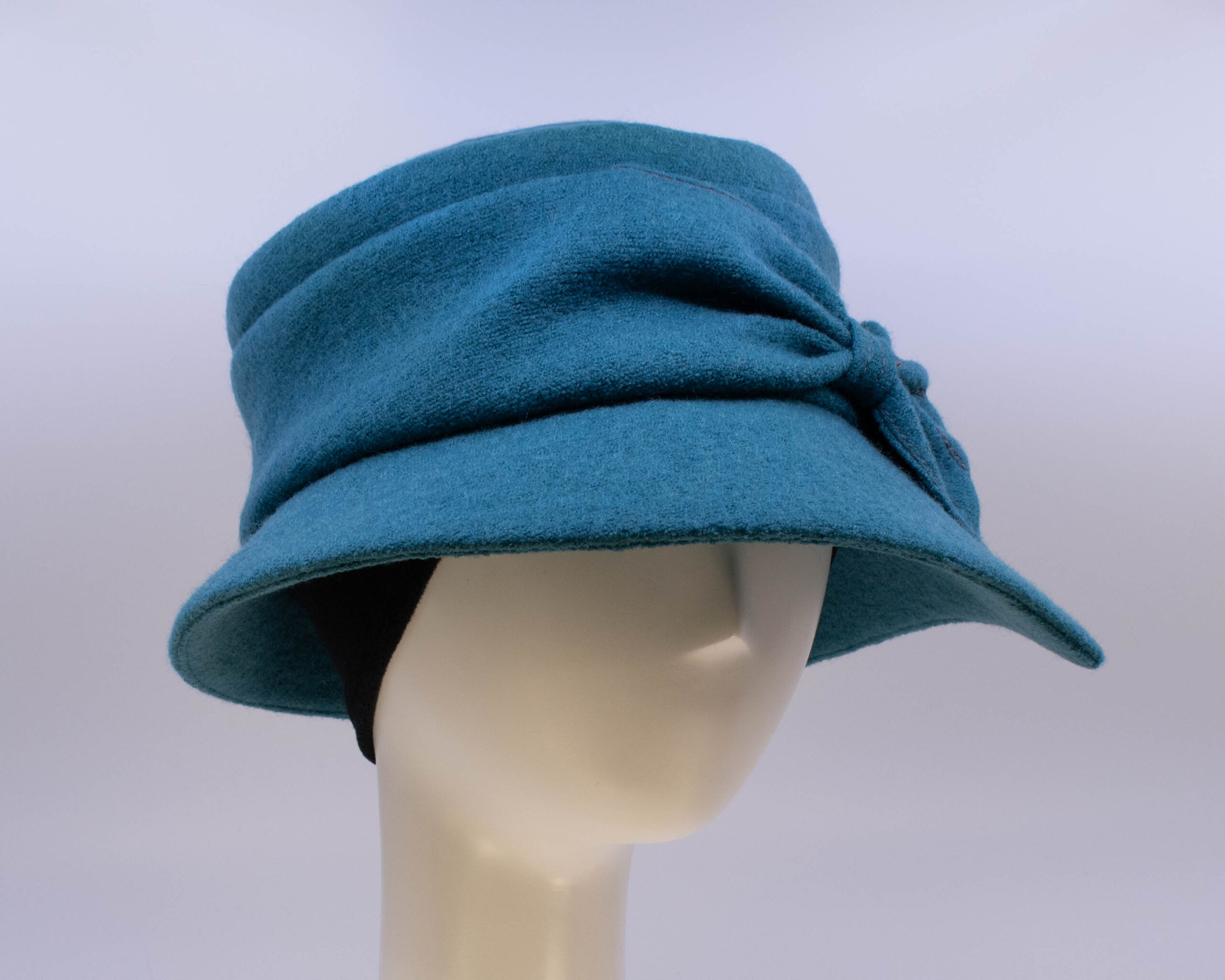 Boiled Wool: Grace - Aqua (Side View 2 Ear Cuff)