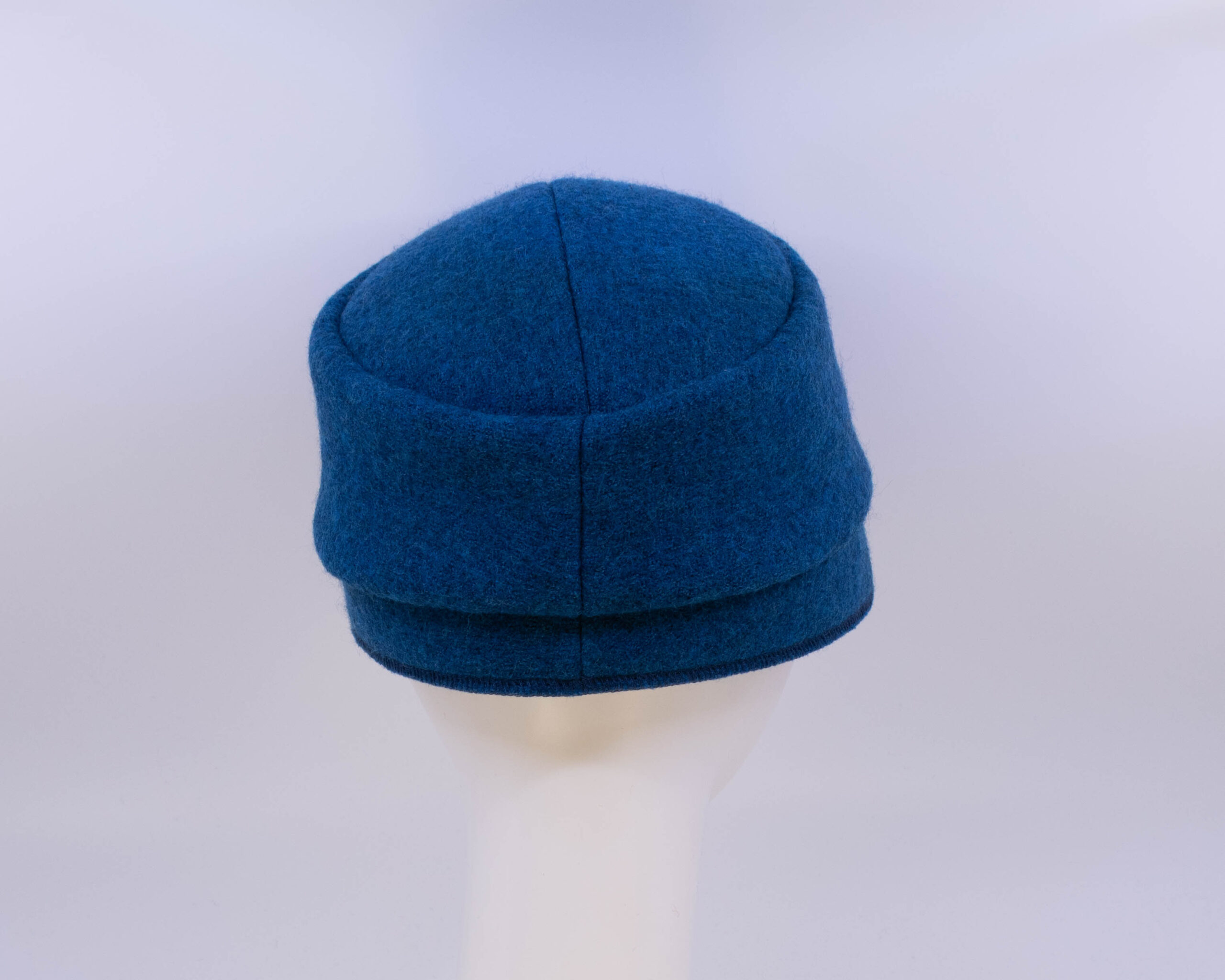 Boiled Wool: Victor - Azure (Back View)