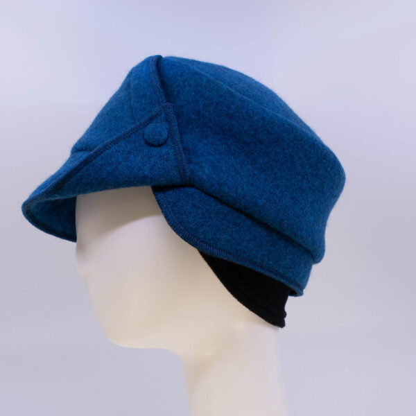 Boiled Wool: Victor - Azure (Side View Ear Cuff)