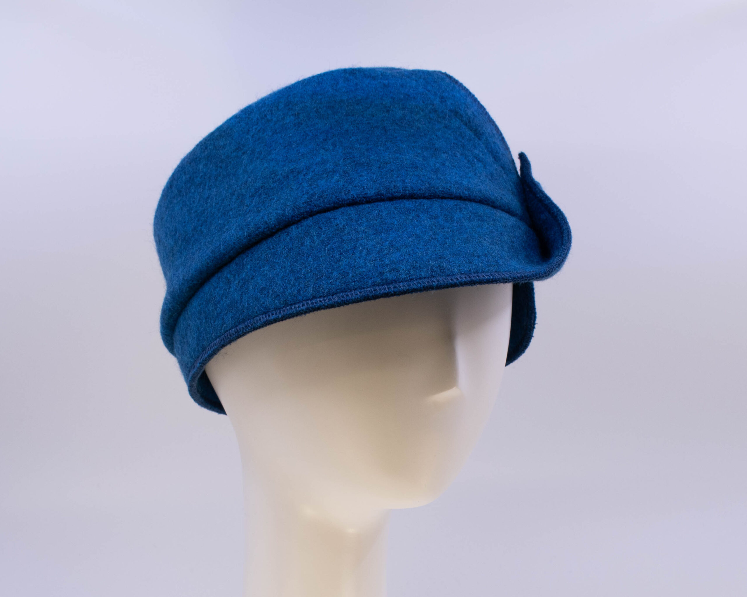 Boiled Wool: Victor - Azure (Side View 2)