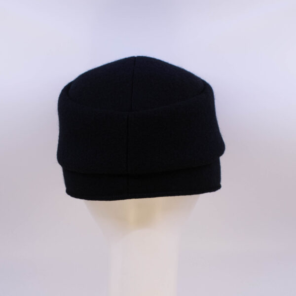 Boiled Wool: Victor - Black (Back View)