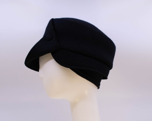 Boiled Wool: Victor - Black (Side View Ear Cuff)