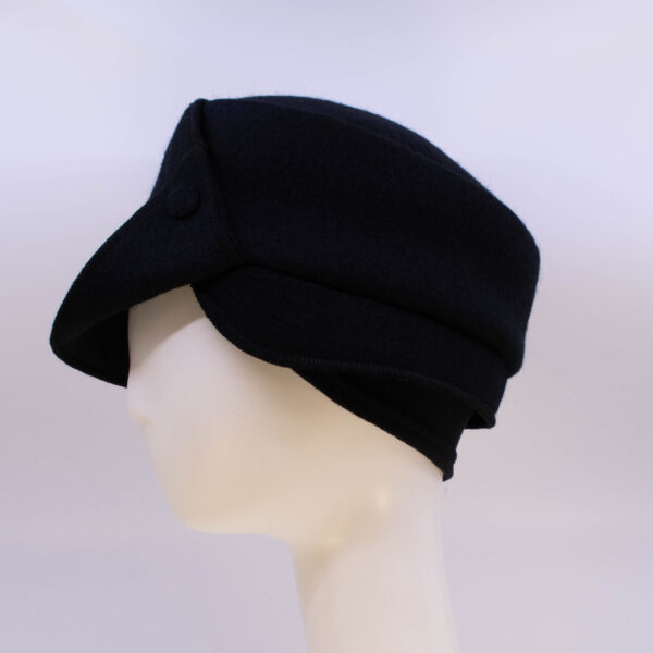 Boiled Wool: Victor - Black (Side View Ear Cuff)
