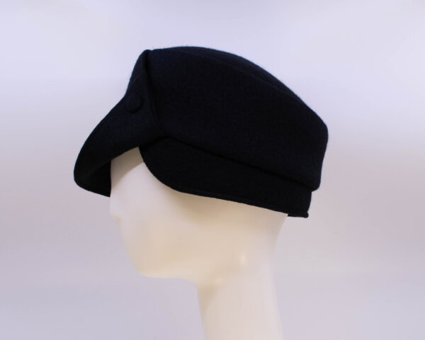 Boiled Wool: Victor - Black (Side View)