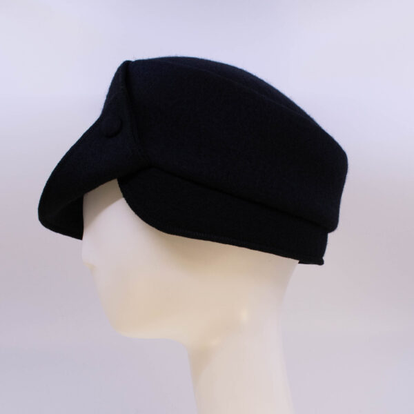 Boiled Wool: Victor - Black (Side View)