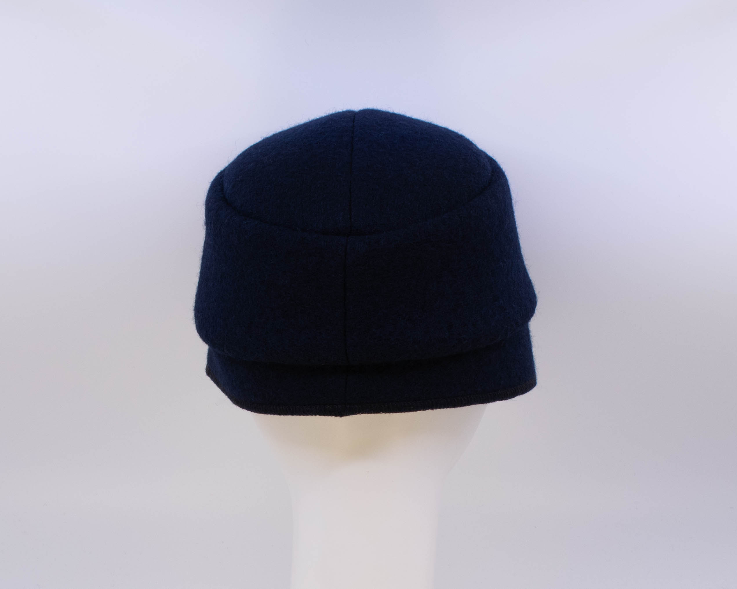 Boiled Wool: Victor - Navy (Back View)